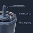 thumbnail image 4 of HydroJug Everyday Tumbler – Ceramic-Lined Insulated Tumbler with Straw and Soft-Touch Lid, Cup Holder Friendly – 20 oz, Cascade, 4 of 6