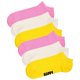 thumbnail image 1 of Happy Socks calcetines deportivos unisex, pack de 6 - Solid Socks Low, mezcla de algodón, unicolor Rosa/Blanco/Amarillo 41-46, 1 of 3