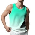 thumbnail image 2 of S-5X Mens Big & Tall Tank Tops Plus Size Sleeveless Crewneck Shirts Casual Pullover Gradient Printed Slim Athletic Workout Running Undershirts Vests, 2 of 7