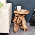 thumbnail image 7 of ZXNYH Tree Stump Side Table, Live Edge Stool, Natural Edge Wood Side Table, Accent Table, 19" Tall, 7 of 7