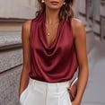 thumbnail image 2 of Tank Tops for Women Satin Blouses for Button Down Shirts Long Sleeve Tops Shapewear, 2 of 3