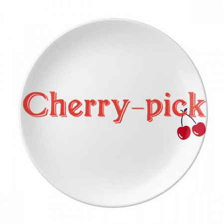 

Interesting Catchword Cherry Pick Plate Decorative Porcelain Salver Tableware Dinner Dish
