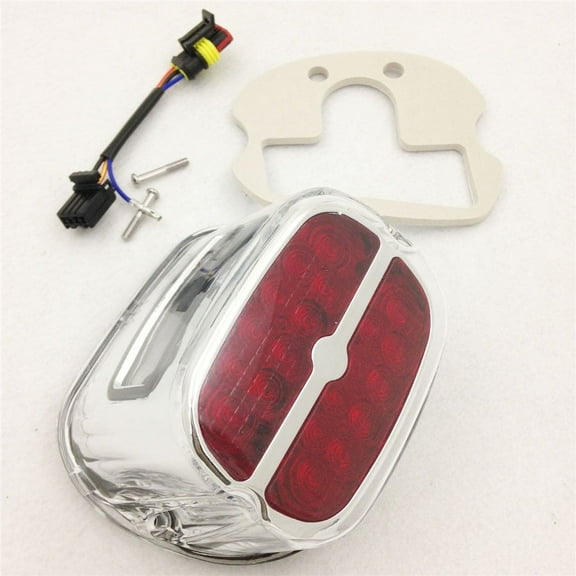 HTT-MOTOR RED Tail Brake Lights For Harley Dyna Sportster 1999-later XL Clear Lens