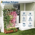 thumbnail image 5 of EuKer Outdoor Planter Box with Trellis and Roof, 67.7" Freestanding Privacy Planter for Climbing Vines, Vegetables, Flowers, Brown, 5 of 7