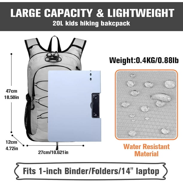 12 inch hiking backpack SOLDIER BLADE DF8812 24 Outdoor Waterproof Nylon Temperature range Outplea Kids Hiking Backpack, Small