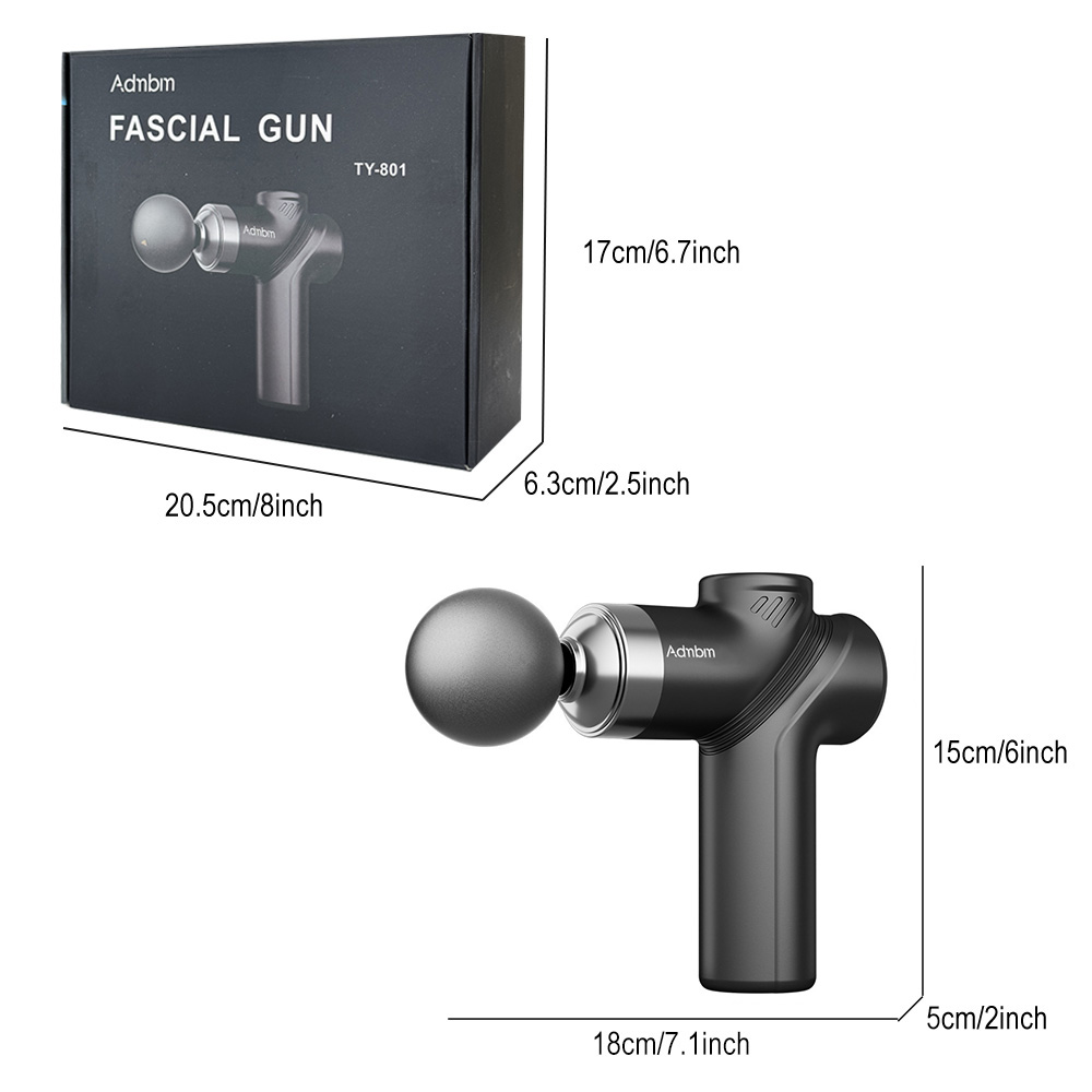 PRO Deep Tissue Massage Gun - 60% More Powerful, Quiet 40dB. Chiropractor Approved! Relieves Neck/Back Pain in 90s. 10 Attachments + Case 🔥
