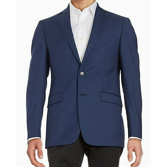 Calvin Klein Mens 42R Regular Two Button Wool Blazer