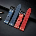 thumbnail image 6 of Vegetable Tanned Leather Watchbands Retro 24mm Red(black), 6 of 6