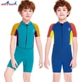 thumbnail image 4 of Greeniant Trajes de neopreno para niños de 2,5 MM, traje de buceo con protección solar, pantalones de manga corta de neopreno de secado Deportes acuáticos Amarillo XL, 4 of 6