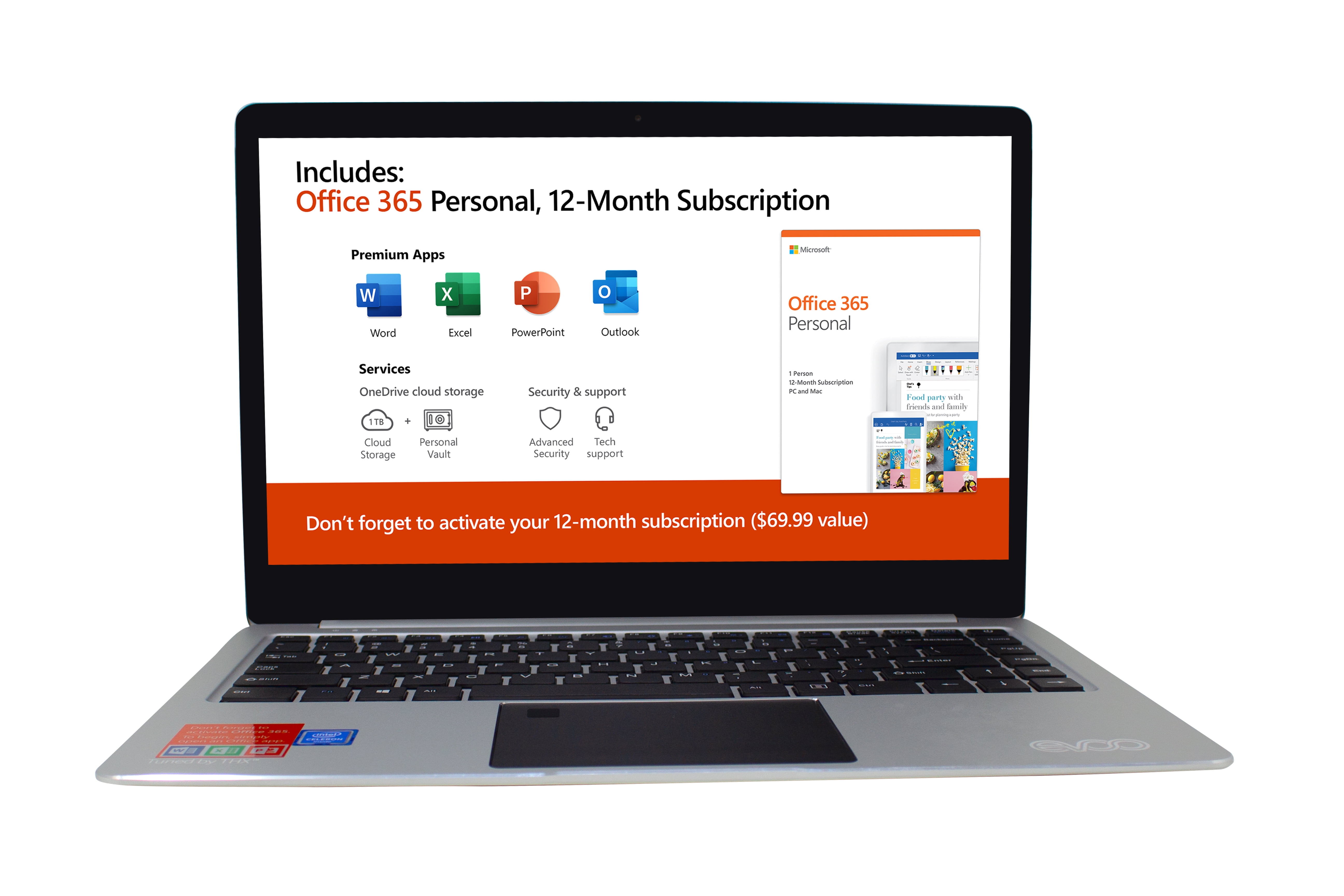 EVOO 14 Ultra Thin Laptop Elite Series, FHD, 4GB Zambia Ubuy