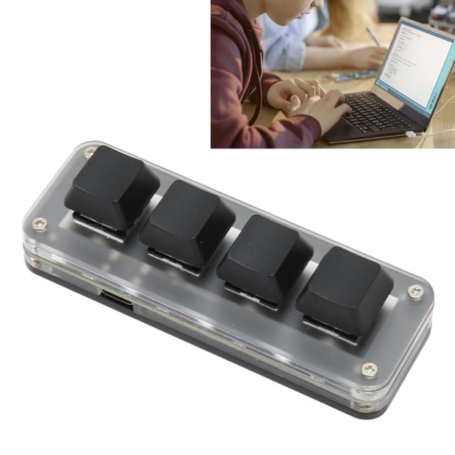 Teclado Con Una Mano, Mini Configuración Repetible Teclado Mecánico Con Una Mano Diseño De 4 Teclas Para Laboratorio De Música