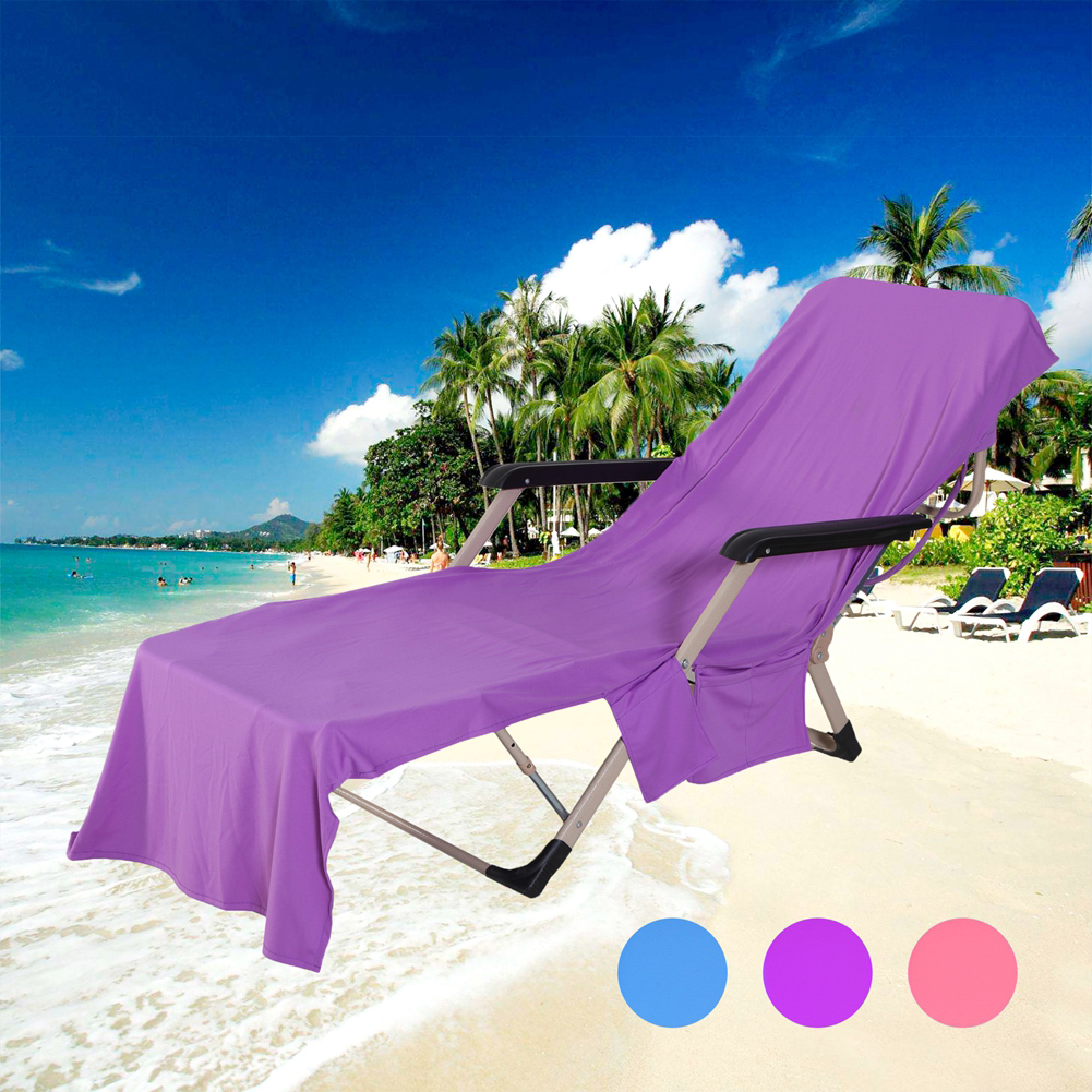 Lounge Chair Beach Towel Cover Microfiber Quick Drying Pool Lounge Chair Cover with Pockets;Lounge Chair Beach Towel Cover Microfiber Quick Drying with Pockets - image 2 of 9