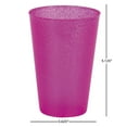 Way to Celebrate! Solid & Glitter Plastic 16oz. Cups, Assorted, 6ct