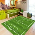 thumbnail image 4 of Soccer Field Kids Play Area Rug, Football Field Carpet, Play Mat for Boys Girls, Home Decor, Sports Theme Room, 4 of 8