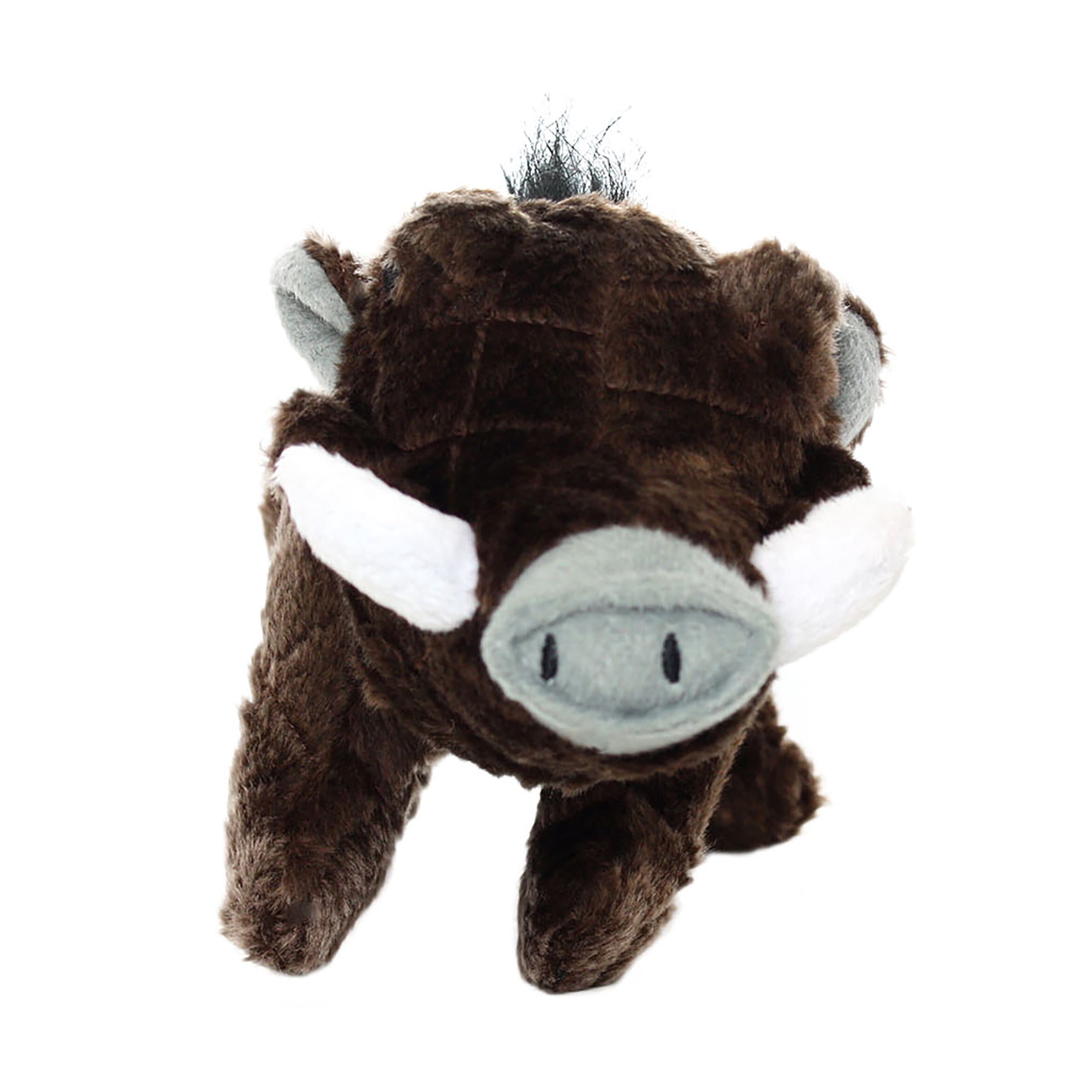 Mighty Safari Warthog Brown Durable Plush Squeaky Dog Toy