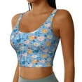 thumbnail image 2 of Naloa Cute Chickens and Flowers Sports Bras for Women, High Support Bra with Removable Pads, Comfortable - X-Large, 2 of 9
