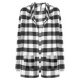 thumbnail image 3 of Delayuji Womens Long Sleeve Cardigan Coat Plaid Cardigan Spring Fashion Checkered Coat Womens Coat M-5XL, 3 of 6