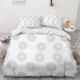 thumbnail image 2 of 2024 Geometry Duvet Cover Set Simple Circles Grid Pattern Comforter Cover Microfiber Geometric Shape Bedding Set for Boys Adult Gift, 2 of 7