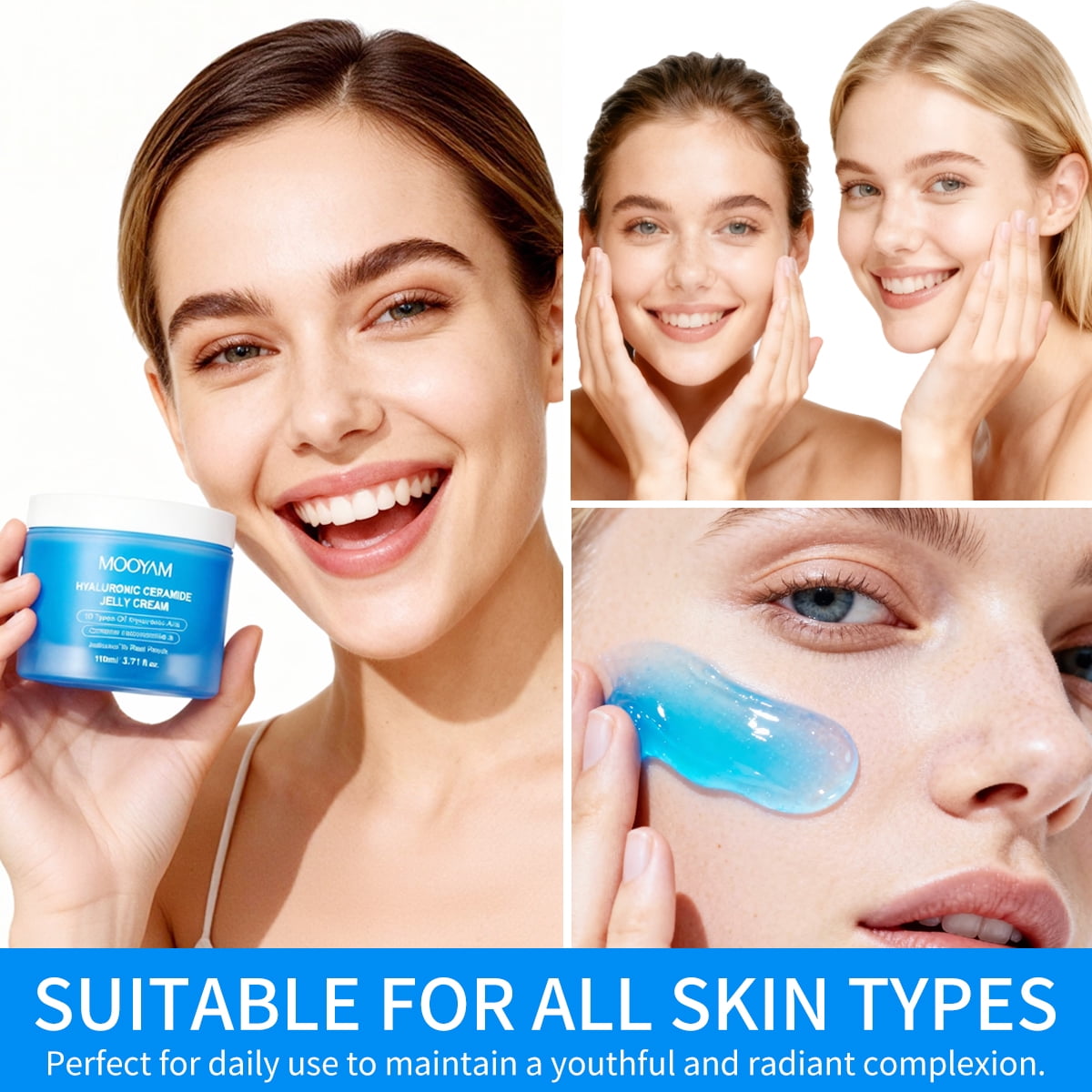 Mooyam Hyaluronic Ceramide Moisturizing Jelly Cream, 3.71 fl oz