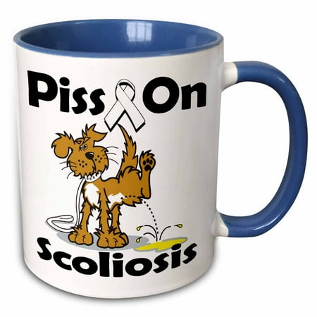 

Piss On Scoliosis Awareness Ribbon Cause Design 15oz Two-Tone Blue Mug mug-115928-11