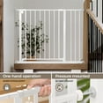 thumbnail image 6 of Baby Safety Gate, Baby Gates for Top Stairs Doorway, 29.5''- 40.5''Wide Pressure Mount, White, 6 of 10