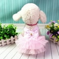 thumbnail image 6 of SPRING PARK Pet Striped Pattern Clothes, Sweet Bowknot Small Dog Skirt Girl Tutu Clothing Puppy Cat Sleeveless Apparel Teddy Clothes Dresses for Spring and Summer, 6 of 7
