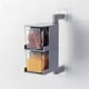 thumbnail image 5 of Caja de condimentos Caja de almacenamiento de condimentos montada en la pared Recipiente giratorio para tarros de especias de cocina, 2 capas, Gris Inevent HA003754-02, 5 of 7