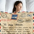 thumbnail image 7 of To My Mom Gift Blanket from Daughter Son I Love You Dear Mom Air Mail Letter Printed Blanket Throw for Christmas Birthday Mother Day's Soft Bed Flannel Blanket,Mom Blanket 50x60, 7 of 7