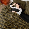 thumbnail image 4 of Feelyou Adult Boho Dragon Twin Bedding Sets 7pcs, Gold Damask Flower Bedding Comforter Set, 4 of 8