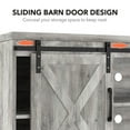 thumbnail image 5 of Emorefun 59" Farmhouse Sliding Barn Door TV Stand for TVs up to 65", Rustic Gray, 5 of 8
