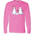 thumbnail image 3 of Inktastic Snowman Stickup with Hairdryer Long Sleeve T-Shirt, 3 of 5
