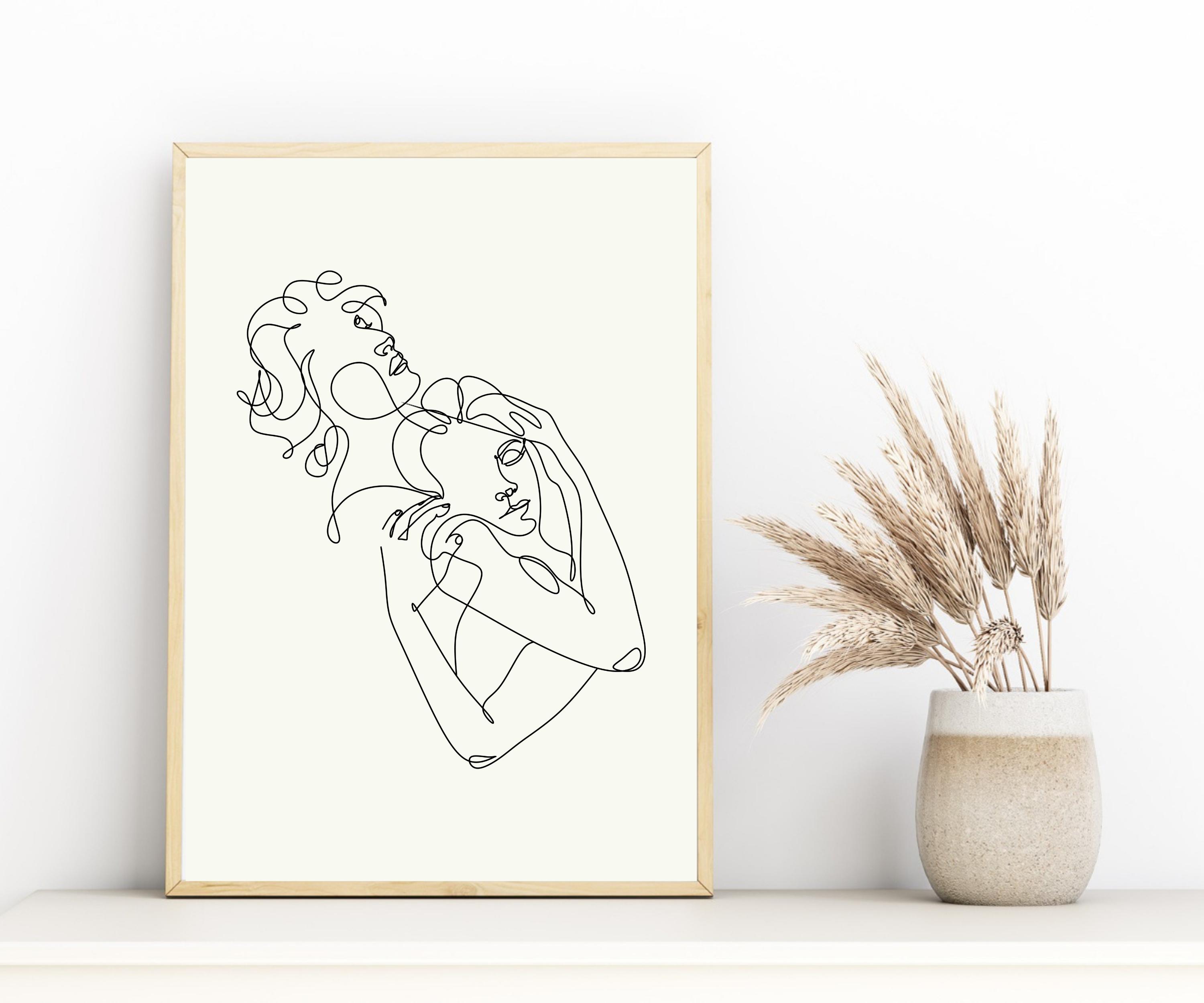 Minimalistic Love Wall Art Quotes About Life in Black and White Graphic