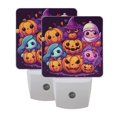 thumbnail image 5 of Pumpkins Halloween Night Light LED Dusk to Dawn Auto Sensor Night Lamp Plug-in Nightlight for Bedroom Hallway Kitchen 2 PCs, 5 of 7