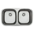 thumbnail image 3 of Wells Sinkware 33 in. 18 Gauge Undermount 50-50 Double Bowl Stainless Steel Kitchen Sink, 3 of 4