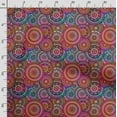 thumbnail image 3 of Soimoi Kaleidoscope Print, Velvet Fabric, Decor Sewing Fabric by The Yard 54 Inch Wide,Decorative Fabric for Upholstery and Home Accents,Pink & Green, 3 of 5