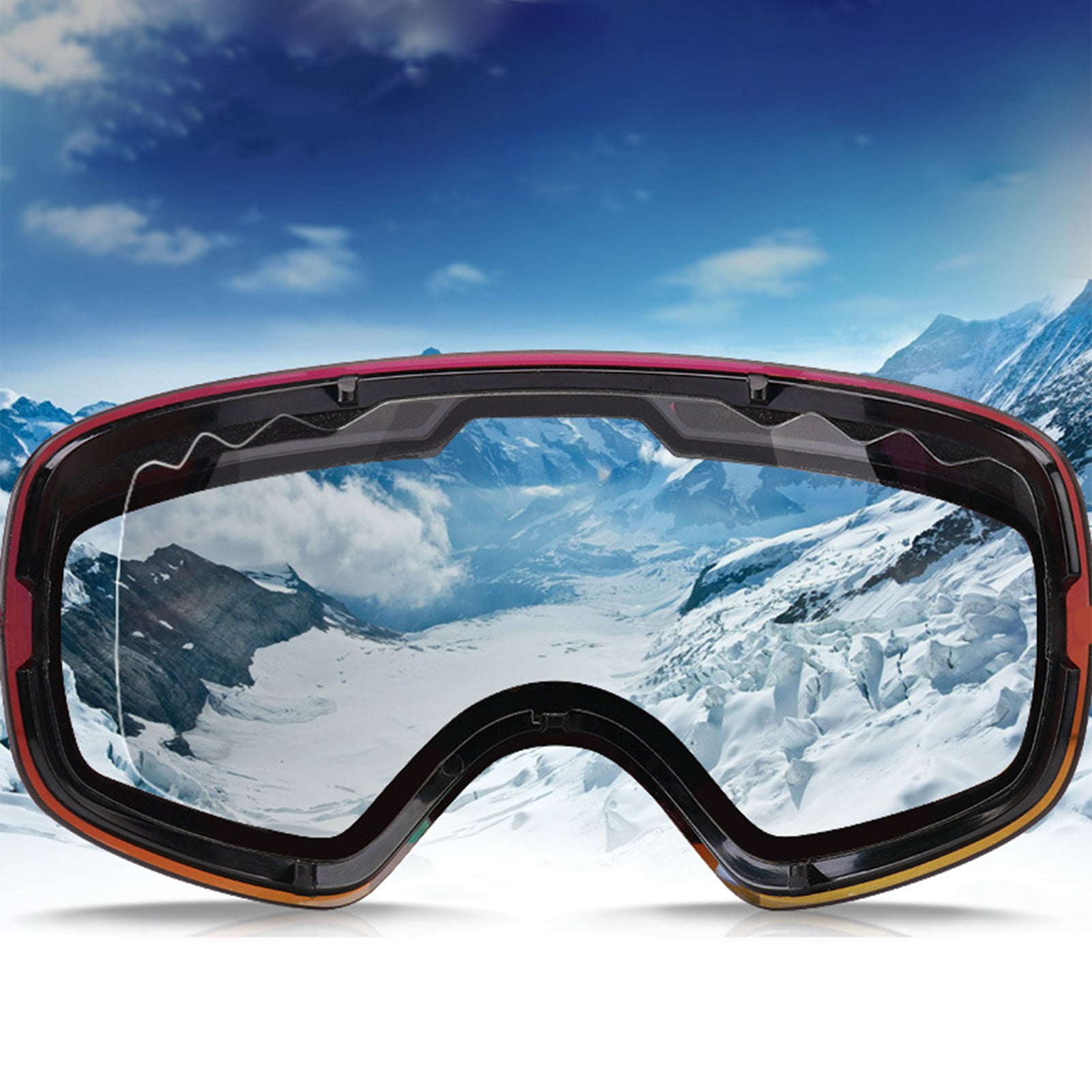 1Pc HX06 Ski Goggles Lenses Doublelayer Comfortable to Wear Snow