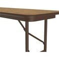 thumbnail image 3 of UrbanPro 18"W x 48"D Metal & Wood Folding Table in Medium Oak/Wishbone, 3 of 6