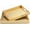 Gold, variant on Rectangular Woven Leather Ottoman Tray with Gold Handles, White Serving Tray for Coffee Table and Living Room Decor