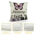 thumbnail image 4 of HENGT  Butterfly Throw Pillow Covers Decorative Gifts Cushion Cover Home Family Faith Hope Love Words Pillowcase Square Couch Pillow Vintage Style Summer Home Decoration (Purple), 4 of 5