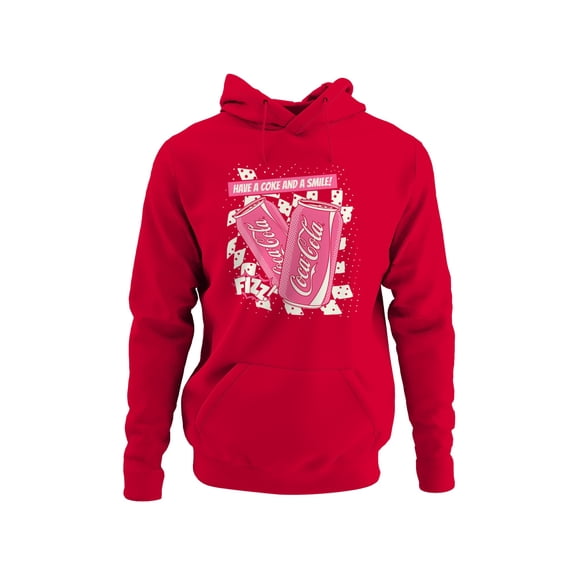 Officially Licensed Coca Cola Retro Pink Soda Pop Art Design Men's Hoodie