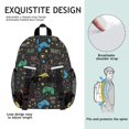 thumbnail image 5 of Game Controller Black Pattern Backpack for School, Cute School Bag with Adjustable Shoulder Straps and Padded Back, 15"x11.42"x5.5", 5 of 5