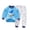 Blue, variant on SROBPTY Child Boys Girls Set Print Crew Neck Long Sleeve Tops Elastic Waist Long Pants for 6 Months-10 Years