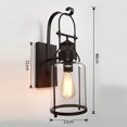 thumbnail image 5 of Autrinix Retro Wall Lamp, Rustic Industrial Sconce with Clear Glass & Handcrafted Finish, Dimmable Lighting for Bathroom, Hallway, and Cafe Decor, 5 of 11