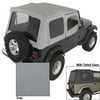 Rugged Ridge 13702.09 Soft Top, Door Skins, Charcoal, Tinted Windows; 88-95 Jeep Wrangler YJ Fits select: 1989-1995 JEEP WRANGLER / YJ