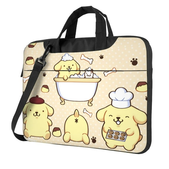 Sanrio Pompompurin Laptop Bag Laptop Case Computer Notebook Briefcase Messenger Bag With Adjustable Shoulder Strap 13 Inch