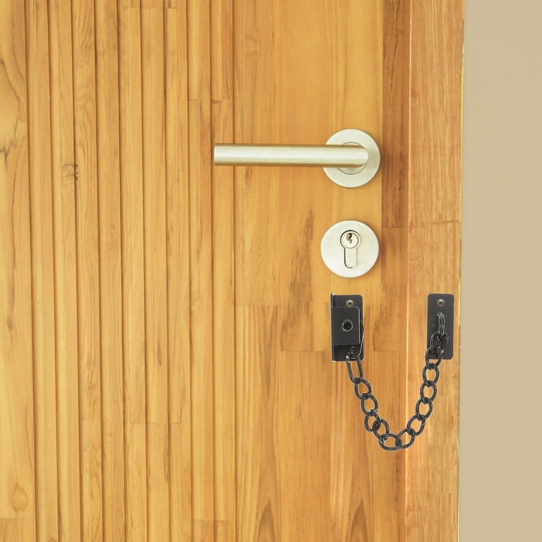 Security Chain For Front Door Heavy Duty Stainless Steel Door Chain Lock With Spring - Security Anti-Theft Latch For Home, Hotel & Apartment Doors Heavy Duty Security Chain Lock Anti-theft