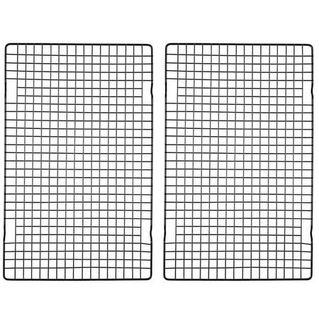 

2Pack Cooling Racks for Baking 16X10Inch Carbon Steel Wire Cooling Rack Fits Half Sheet Pan Cooling and Oven Baking Rack