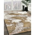 thumbnail image 2 of Ahgly Company Indoor Round Abstract Dark Almond Brown Abstract Area Rugs, 7' Round, 2 of 6