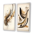 thumbnail image 3 of Designart "Movement in Brown and Black I" Abstract Minimalism Framed Wall Art Set Of 2 - Brown Abstract Frame Gallery Set For Office Decor, 3 of 6