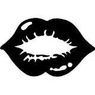 Lips Picture Art - Girls Bedroom – Peel & Stick Sticker - Vinyl Wall Decal